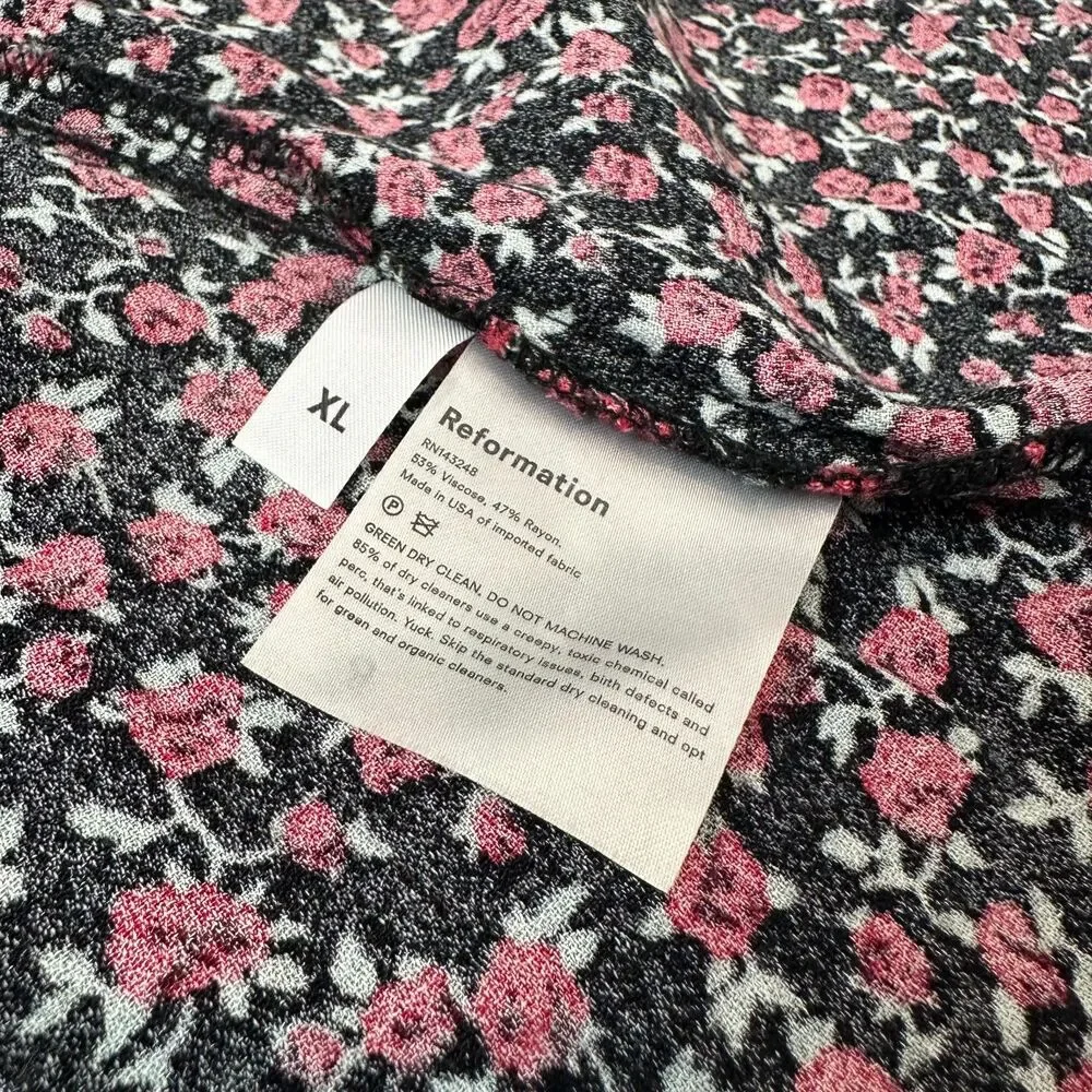 Reformation Judith Wrap Dress in Mabel Floral Print Size L/XL - Picture 5 of 8